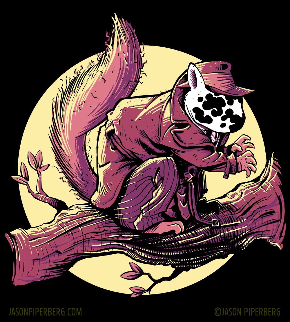 Squirrelschach (T-Shirt)  Jason Piperberg Illustration