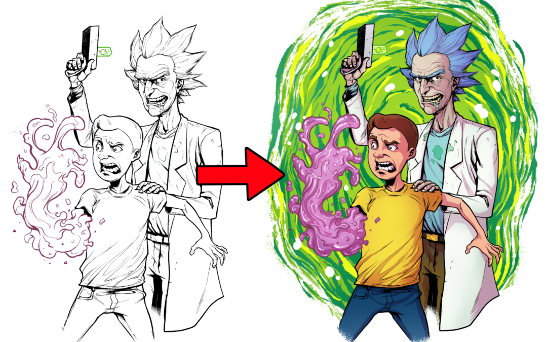 COLORING TUTORIAL WITH RICK AND MORTY!